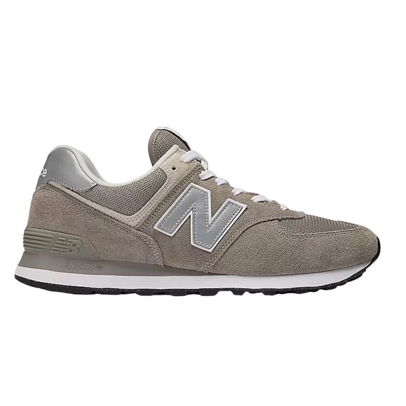New Balance 574 Core Mens Grey White Suede Mesh Sneakers Size 13 New In Box